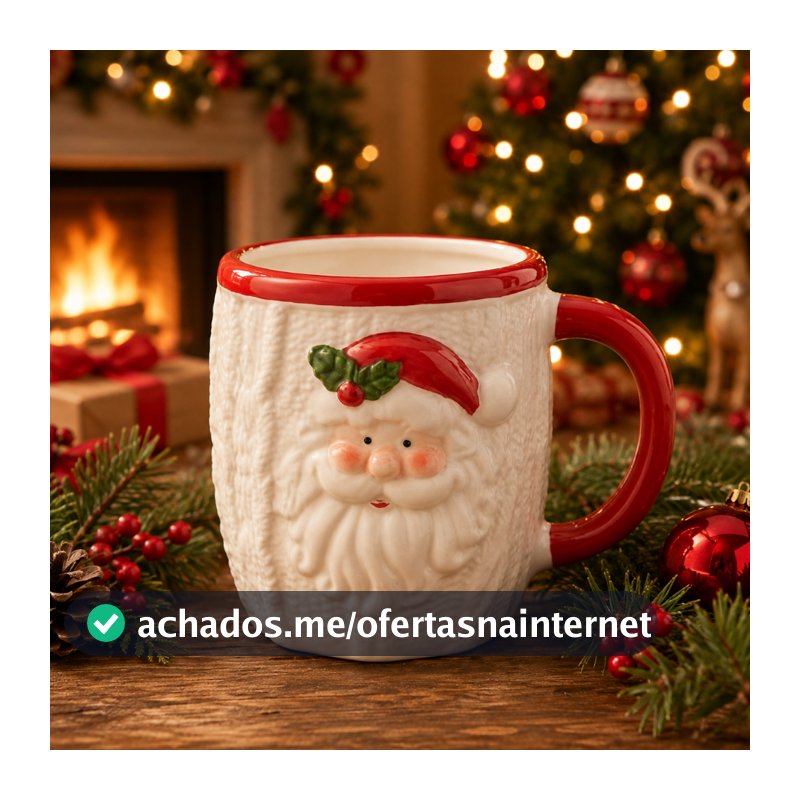 Caneca De Natal Cerâmica Decoração
