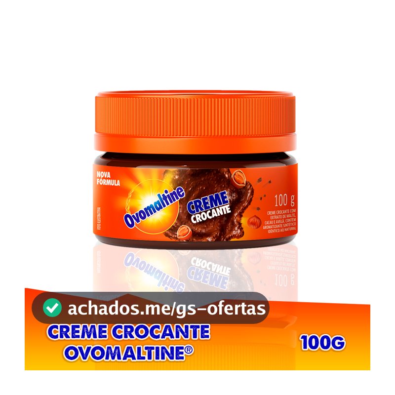 Creme de Avelã Ovomaltine Crocante 100g Pote