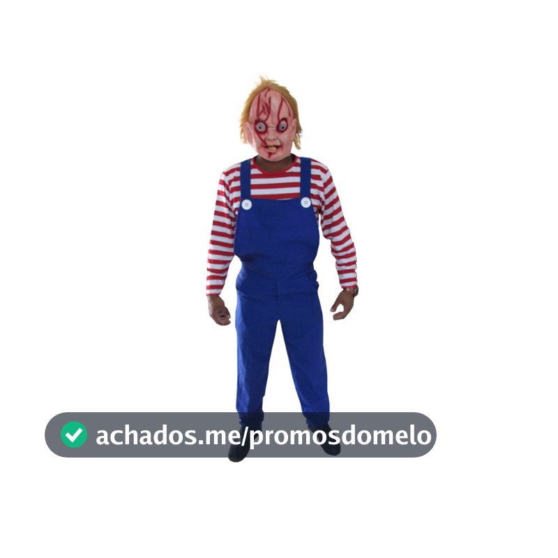 Fantasia Adulto Boneco Assassino Cosplay Chucky Festa Halloween Noites do Terror Zumbi Sexta Feira 13 Dia das Bruxas
