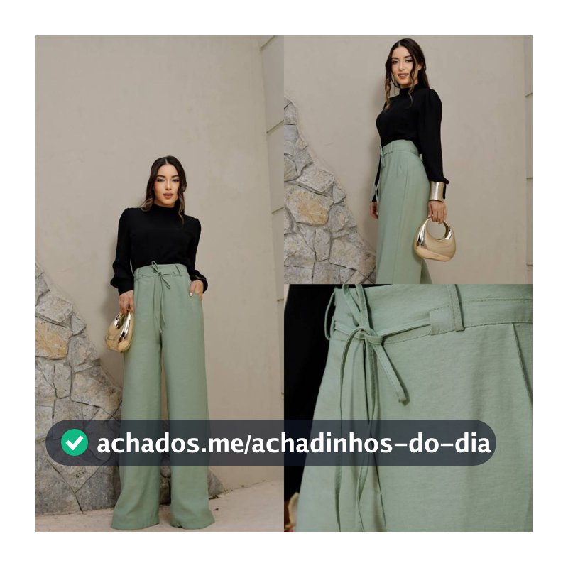 Calça  Pantalona SocialFeminino Sensorial Marrant Cintura Alta PerfeitaTendencia 2027 Com  Ziper E Botão