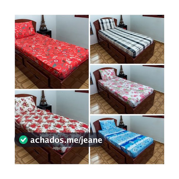 Kit 1 Lençol Avulso Solteiro c/elastico Estampado Microfibra + 1 Fronha Estampada