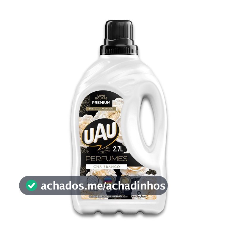 Lava  Roupas Líquido 2,7L UAU Perfume Chá Branco