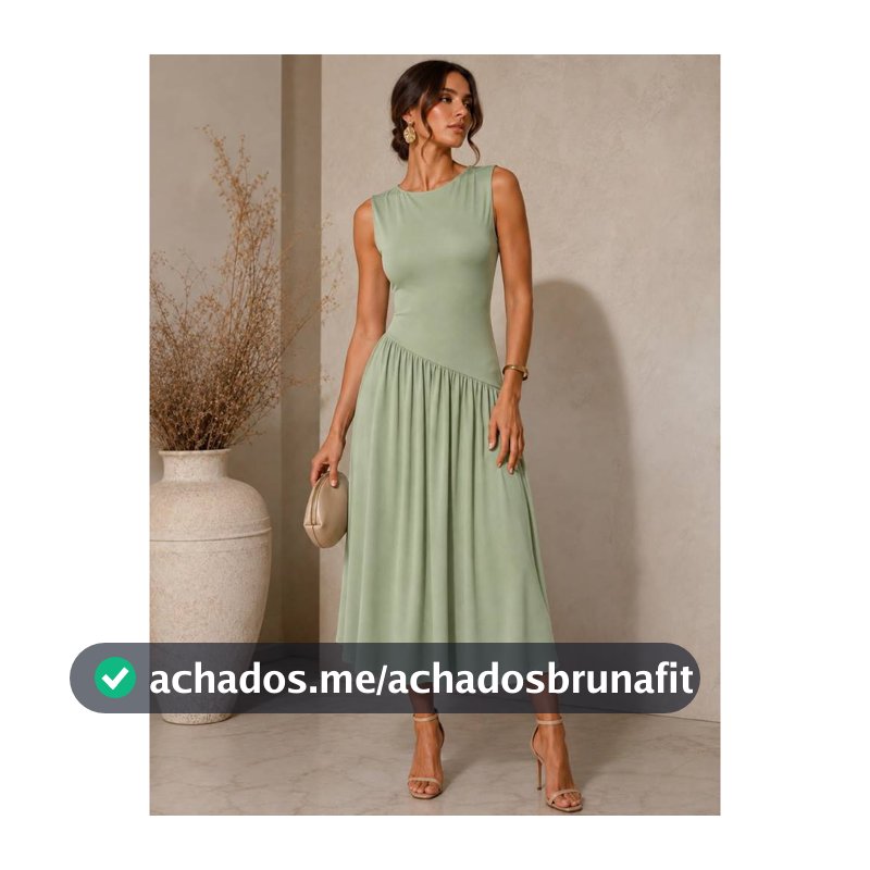 Vestido Midi Feminino  Casual Elegante Confortavel Assimetrico