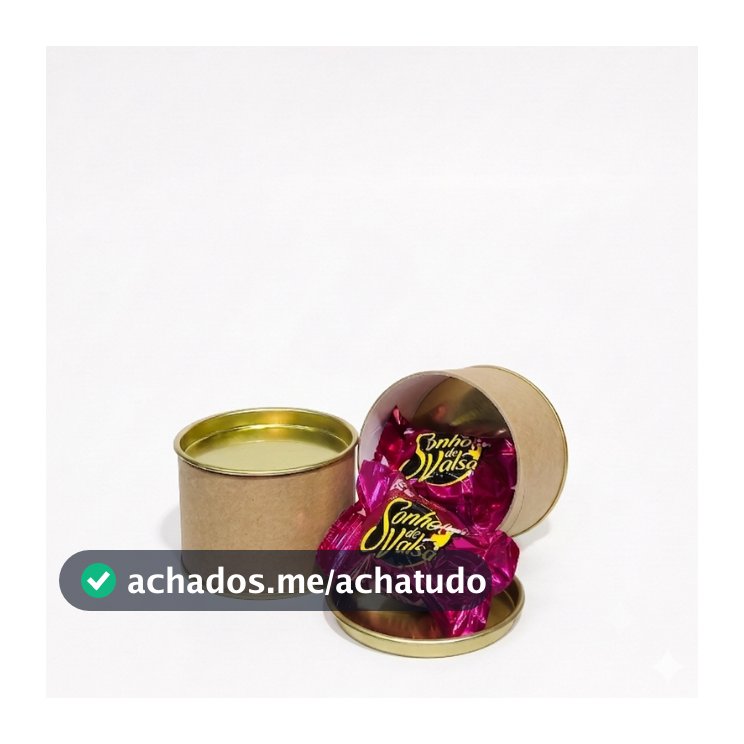 tubolatas 7x5 para mini bombons sem personalizar com tampa metalica dourada