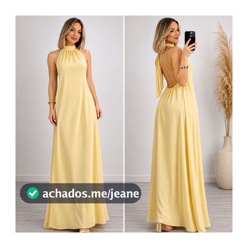 Vestido Longo Costa Nua Gola Alta Frente Única Formatura Festa Madrinha Civil Noivado Plus Size