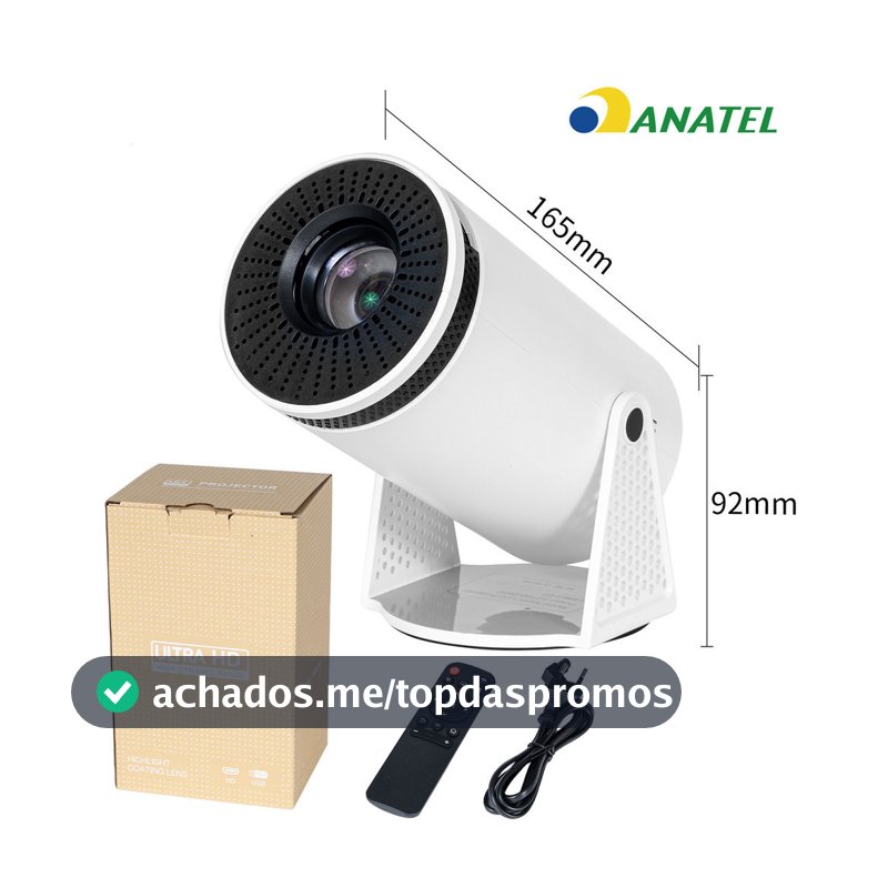 Projetor HY300 Magcubic 4K HD WiFi Bluetooth Até 150 Polegadas Bivolt Celular TV Box Xbox PS5 PC Cinema Portátil