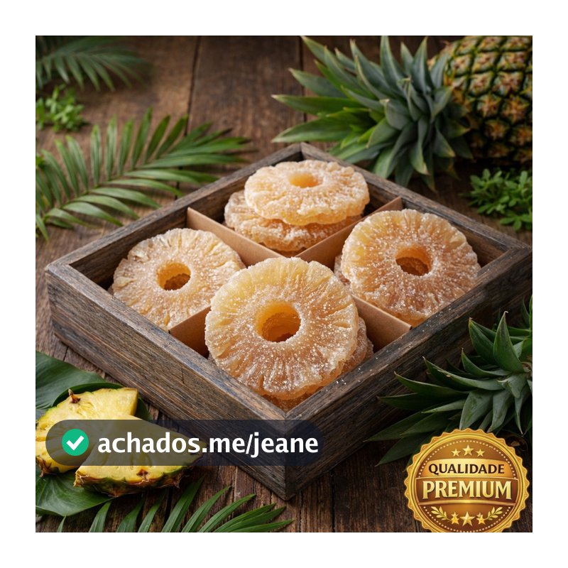 Abacaxi cristalizado premium selecionado