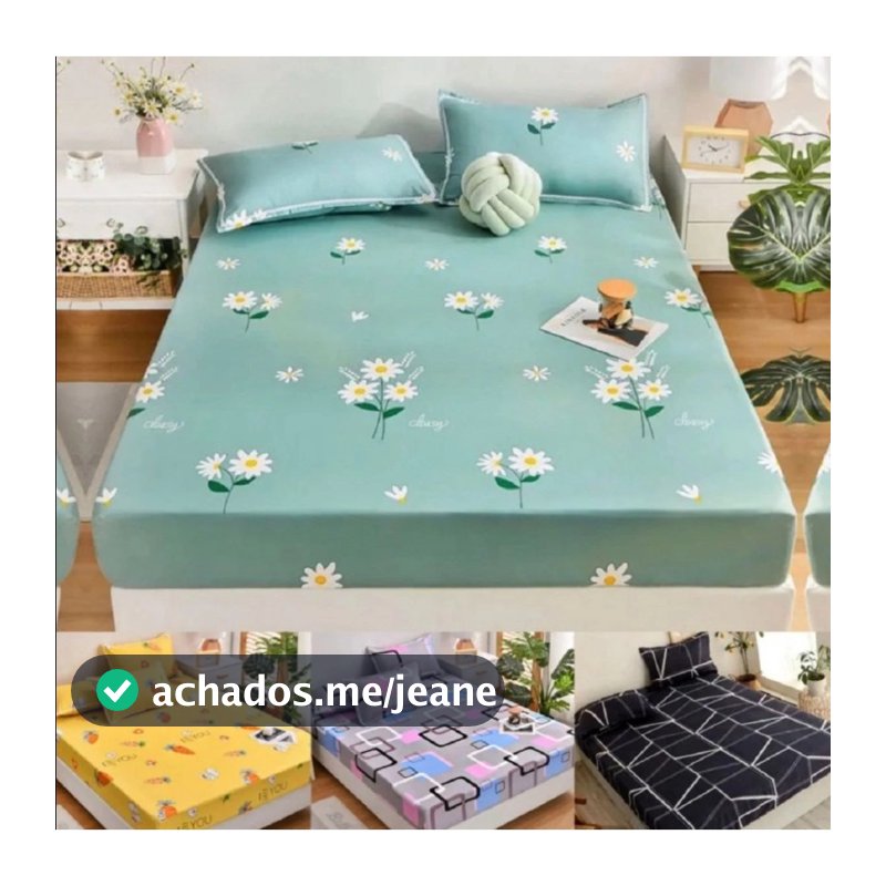 Jogo de Cama Lençol Com Elastico e Fronhas CASAL