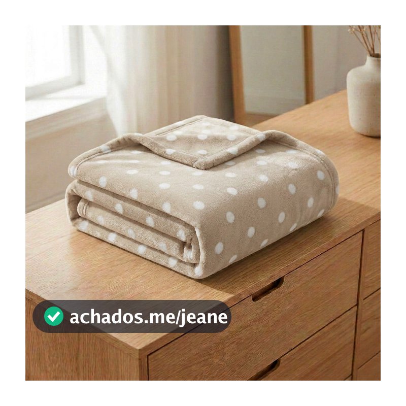 Cobertor Manta Flannel  180g/m² Super Macio Napoli Poá  Dots