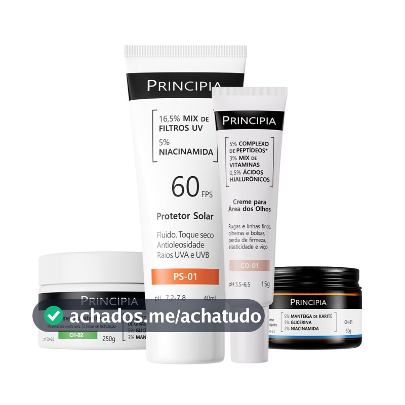 Principia Kit Creme Para os olhos CO-01 + Ch-01 + Ch-02 250g+ Ps-01 FPS 60