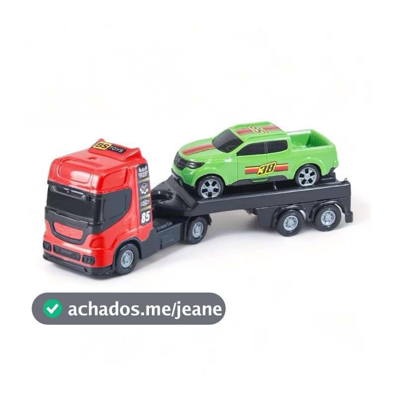 Brinquedo Caminhao Com Pick Up Mini Reboque Guincho - Bs Toys