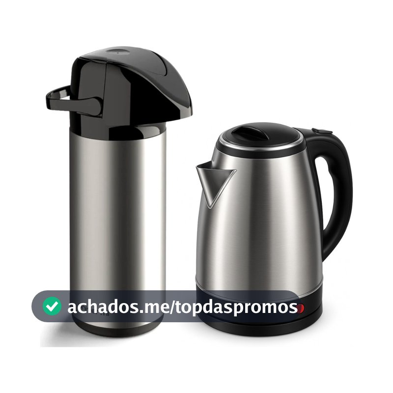 Kit Garrafa Térmica 1L + Chaleira Elétrica 1,8L 110v OU 220v - Unitermi