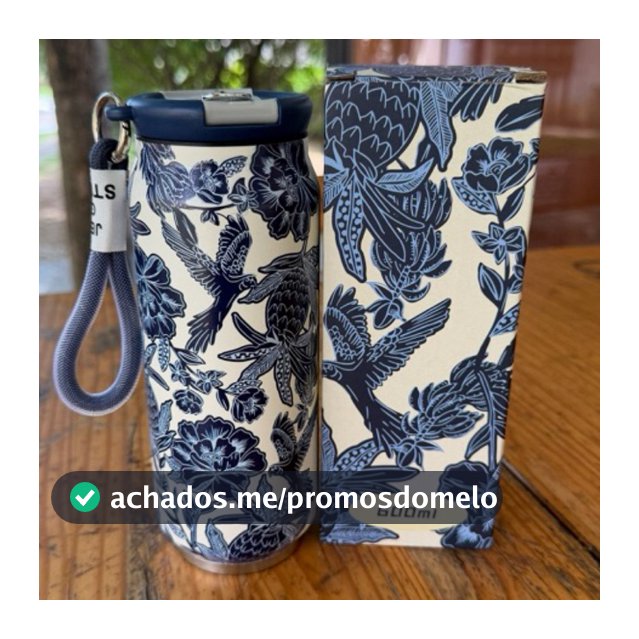 Copo Térmico Aço Inox com Tampa e alça 600ML Antivazamento