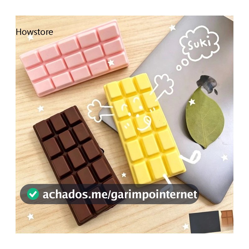 Barra de brinquedo Squishy de Imitação de Chocolate, Macia e Fofa ao Toque Molhado, Ideal para Alívio de Estresse nas