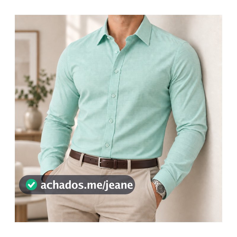 Camisa Social Masculina  Texturizada Slim Fit
