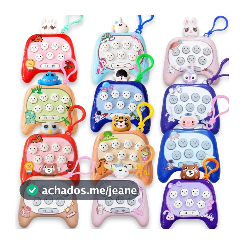 Kit 45 Pop It Mini Eletrônico Brinquedo Lembrancinha Sensorial Chaveiro