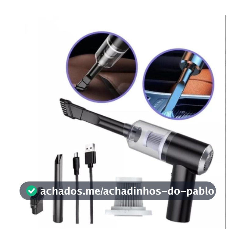 Aspirador De Pó Usb Portátil Completo Linha Premium Carro E Casa 2000mAh