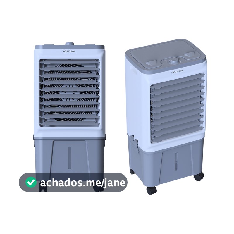 Climatizador De Ar Frio Portátil 16 Litros Evaporativo Ventilador Umidificador Ventisol