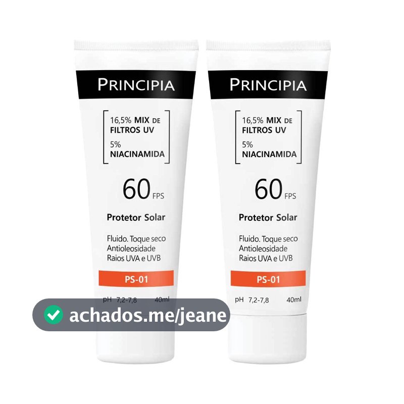 Principia Kit 2 Protetores Solares Facial PS-01 FPS 60