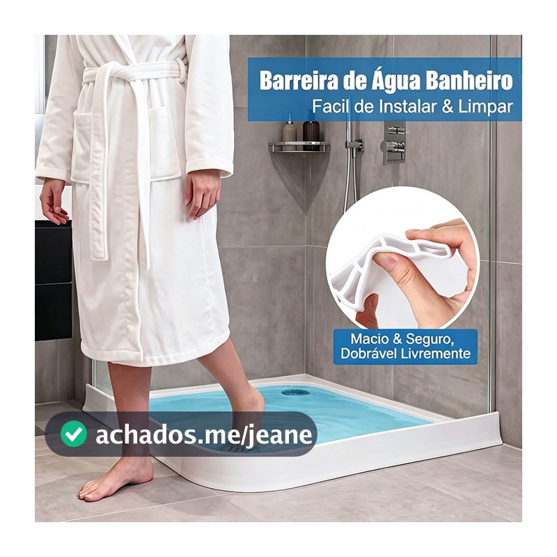 Barreira De Água Silicone 1,5m 3m Vedação Impermeável Banheiro Box Cozinha Pia Área Molhada