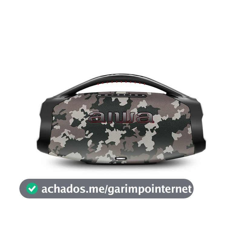 Caixa de Som Bluetooth Aiwa Boombox BBS-01-BG 200W Camuflada