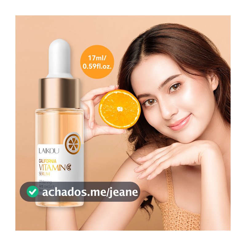 LAIKOU Soro Facial Vitamina C VC Clareador Anti-Aging Freckle Dark Spot Hidratante 17ml