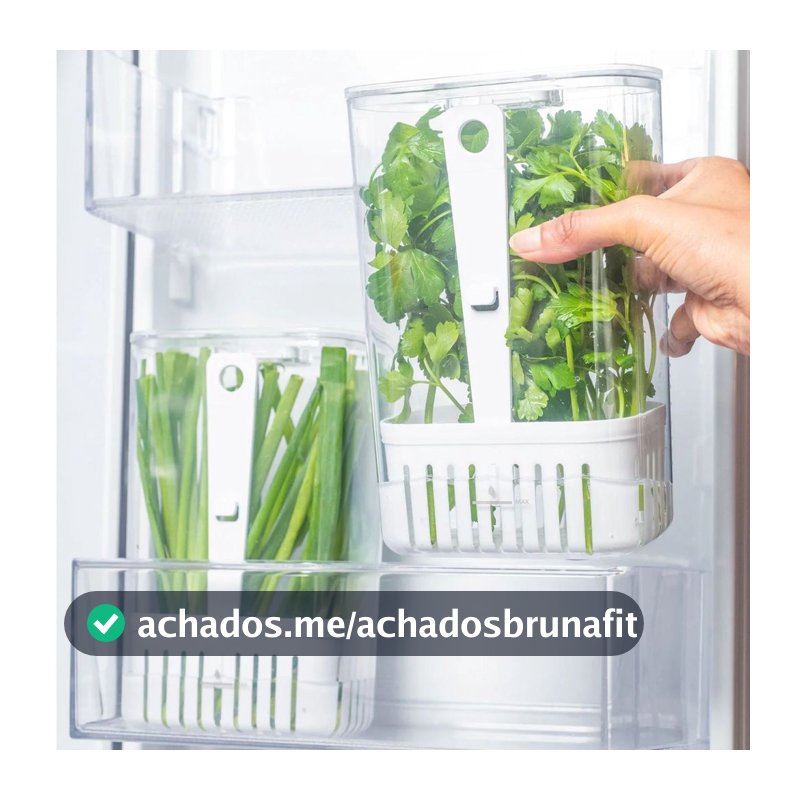 Organizador de Geladeira para Temperos 2,3L Linha Clear Fresh