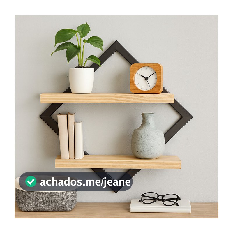 Quadro Decorativo Em Pinus Prateleira Dupla Nicho Expositor Organizador Decoração De Parede Com Bordas