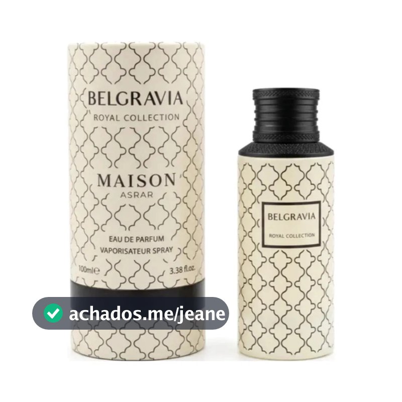 Perfume Árabe Belgravia Royal Collection Maison Asrar EDP 100ml Unissex Original