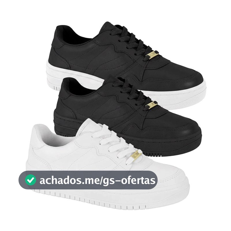 Tênis Vizzano Feminino Casual Plataforma Macia Confortável Dia Moda Passeio Leve Conforto Flatform