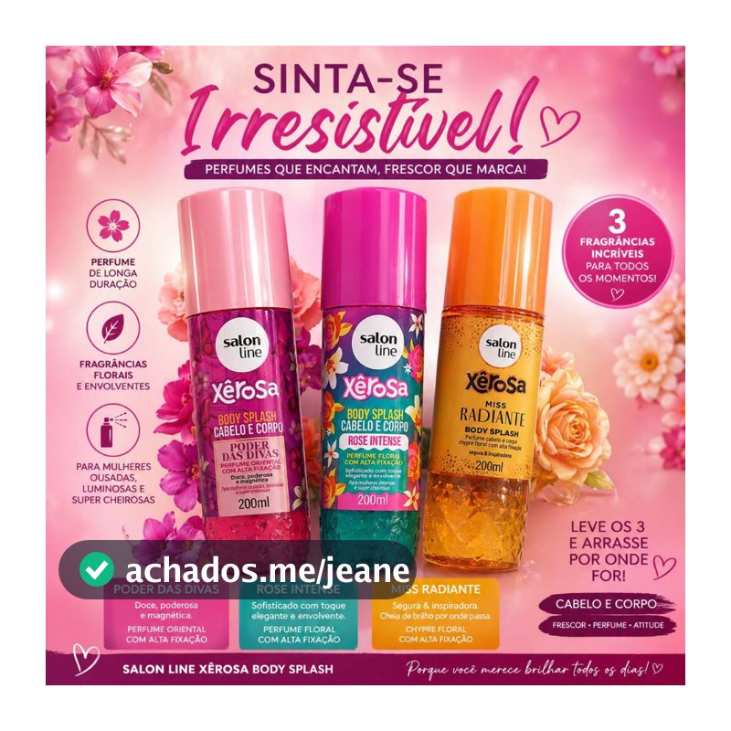 Body Splash XÊROSA Salon Line Rose 200ML.