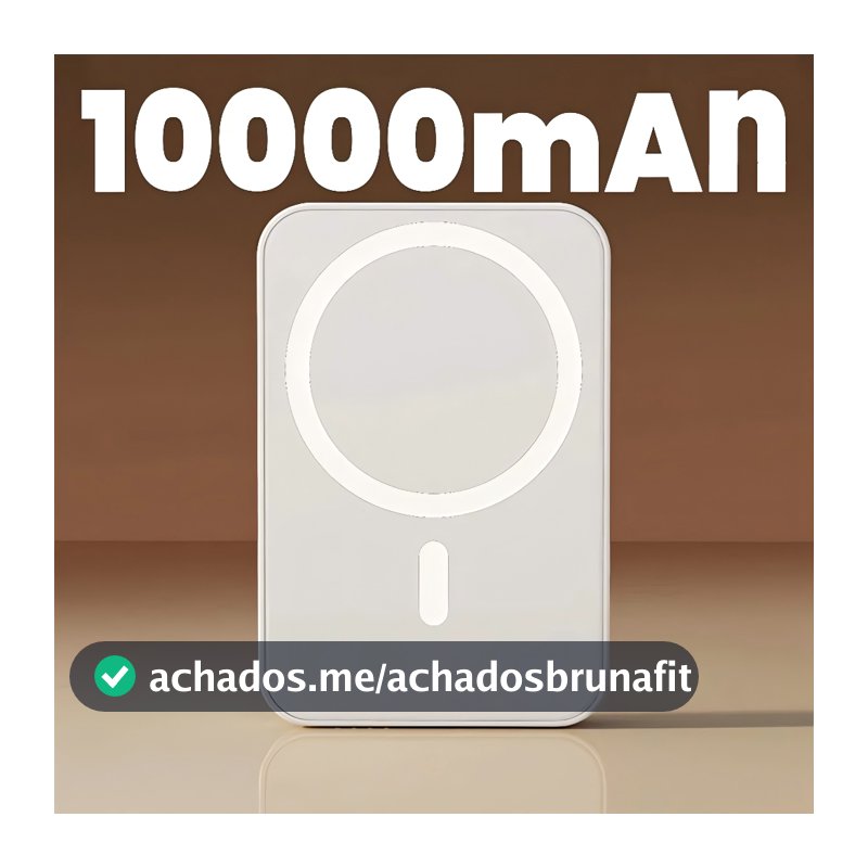 Carregador Portátil Indução para Sem fio Bateria Carga 3000/5000/10000mAh