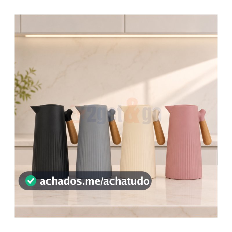 Garrafa Témica Nórdica 1L Café Chá Cabo de Madeira Premium Hermética