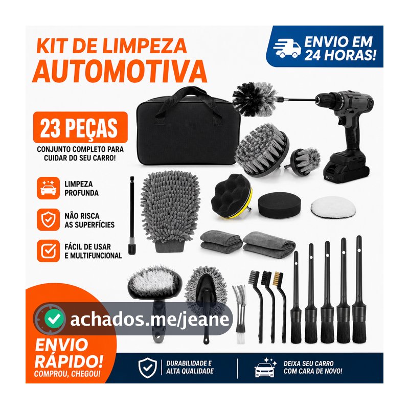 Kit 23 Peças Conjunto De Escovas De Limpeza Para Carro Conjunto De Escovas De Limpeza