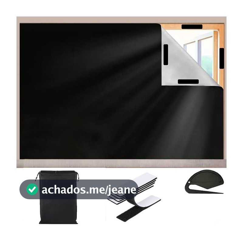Cortina Painel Blackout com Velcro para Sala Quarto Cozinha Varias Cores-AA