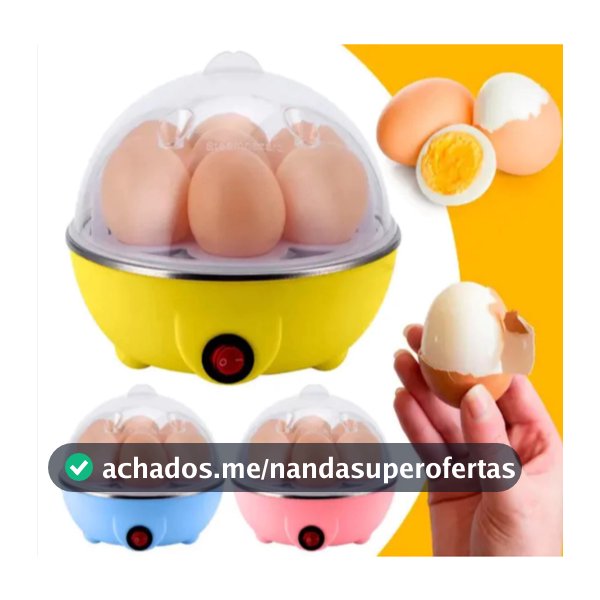 Cozedor de Ovos Elétrico Multifuncional Até 7 Ovos 110V Pronta Entrega