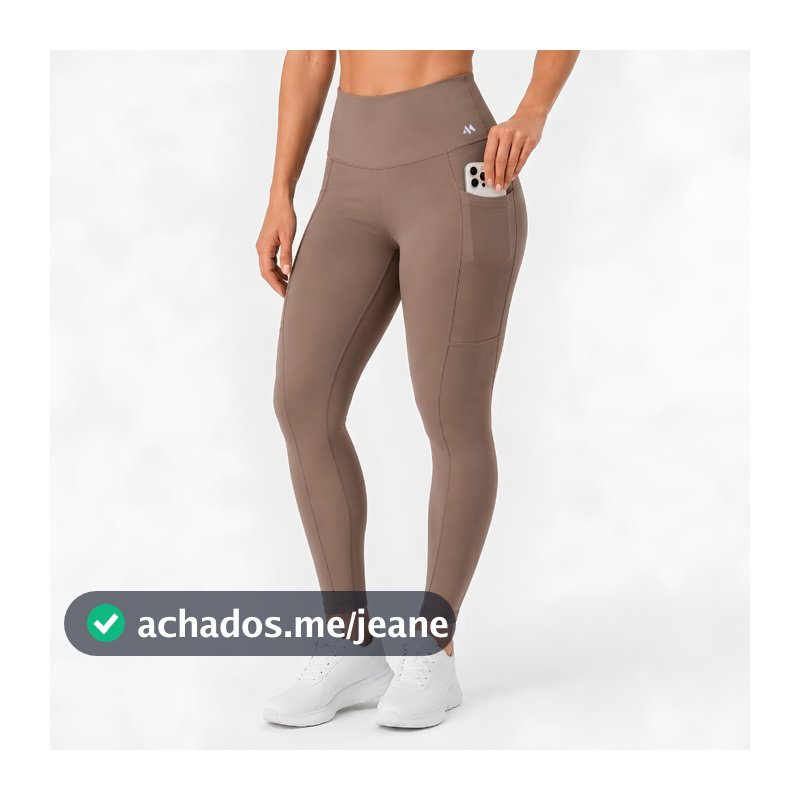 Legging Feminina Academia Com Bolso Cintura Alta Fitness Premium