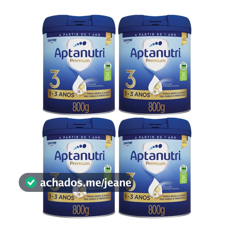 Kit 4 Latas Aptanutri Premium N°3 800gr EQ.1 de 1-3 Anos