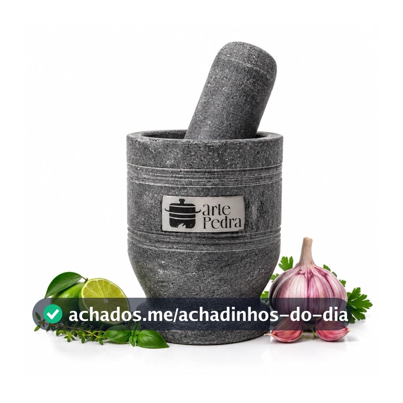 Pilão + Socador produzido em pedra sabão