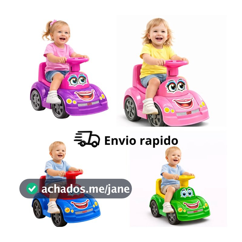 Totoka Infantil Bebê Tipo Motoca Quadriciculo para Criança Totokinha Sport com Encaixe Geométrico