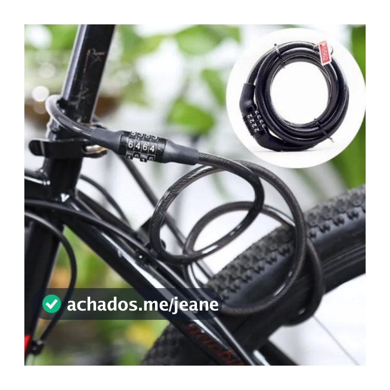 Trava Tranca Cadeado Bike Moto Esperial Segredo 1000mmx06mm