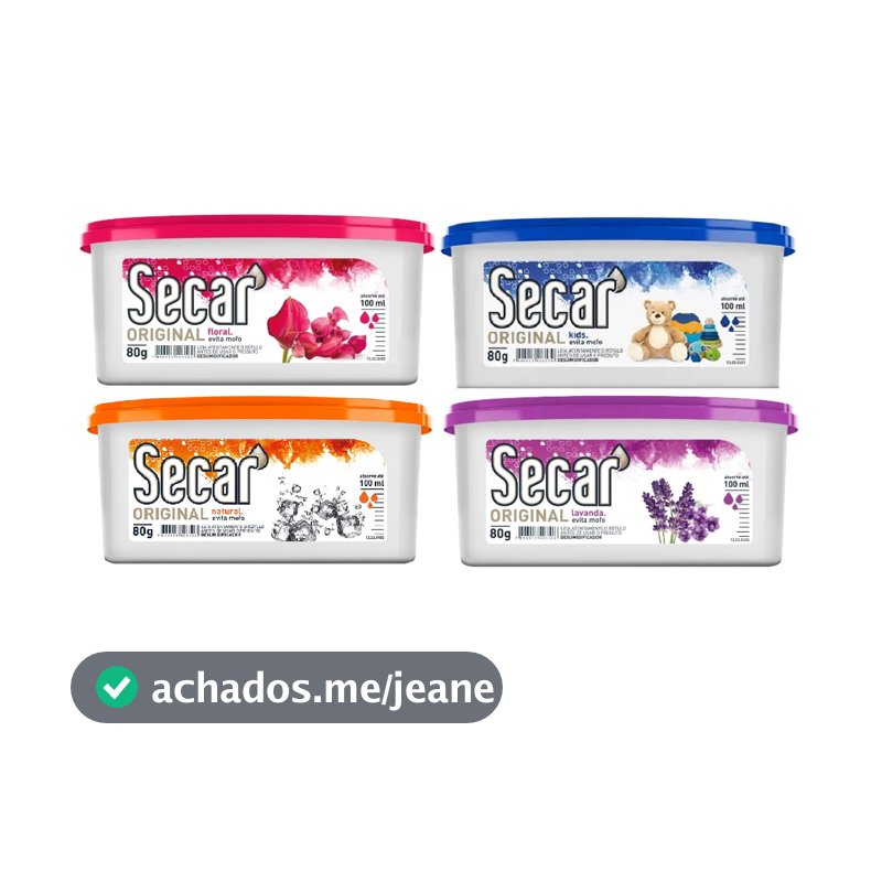 4 Anti Mofo Desumidificador Secar Original 80g Cada Guarda Roupas Closet Armários Organização Casa