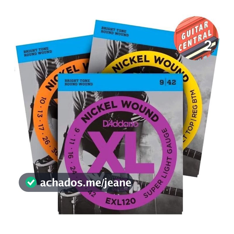 Jogo Cordas para Guitarra Elétrica D'addario Encordoamento corda de guitarra