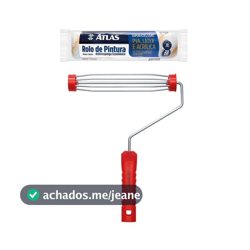 Kit Cabo Garfo Suporte Gaiola Aço + Rolo Anti Respingo 23CM ATLAS