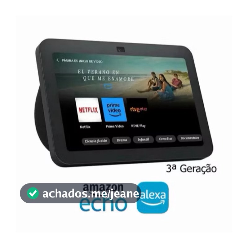 Echo Show 8 3ª Geração Alexa 8"' 13mp Branca e Preta  Amazon Wi-Fi Bluetooth