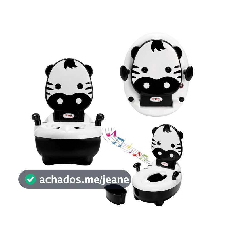 Troninho Penico Infantil Musical Desfralde Zebra Replay Kids