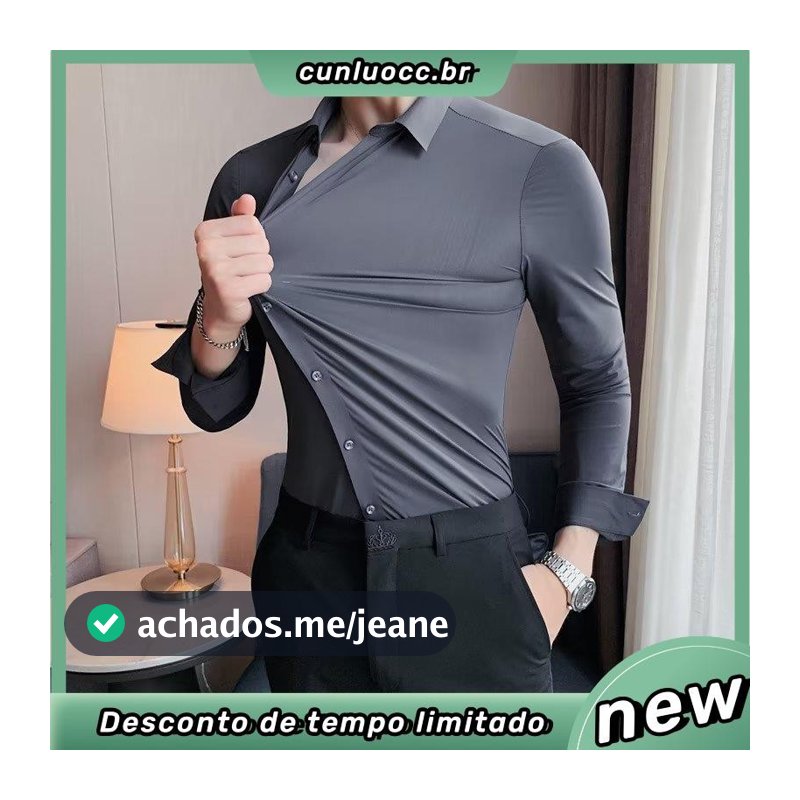 Cor Sólida Alta Elasticidade Seda Confortável Sentimento de Drape Sem Costura Camisa Casual