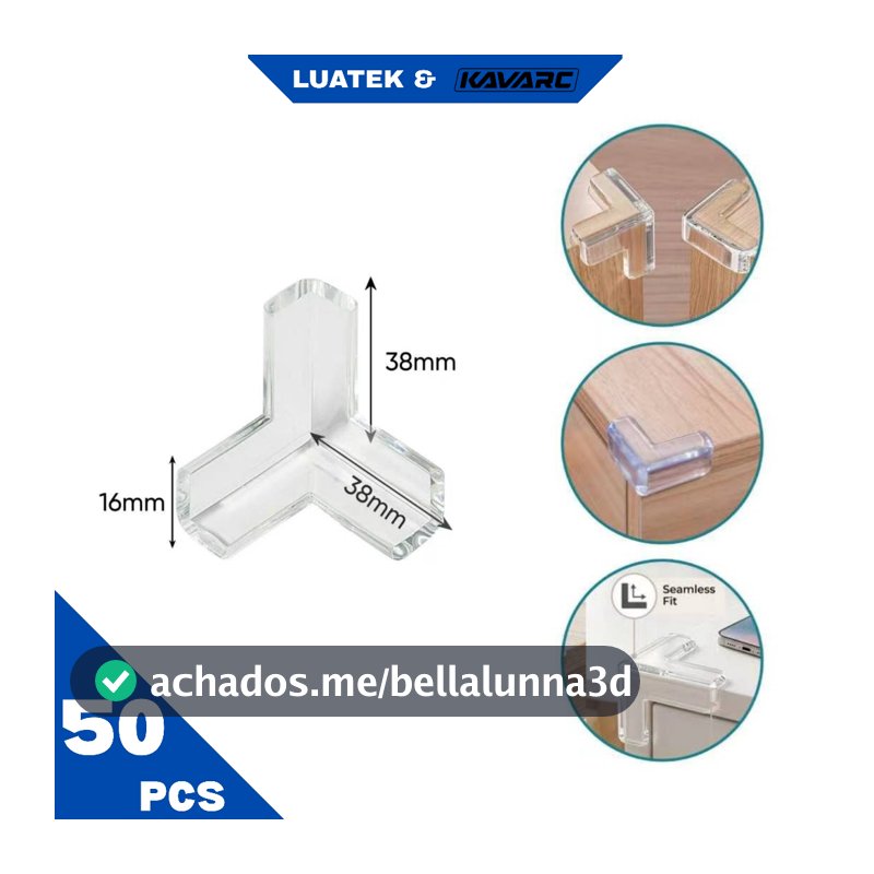 50 Protetor De Silicone De Mesa Quina Protetor Para Móveis Quadrado e Rotundidade Cozinha-LUATEK