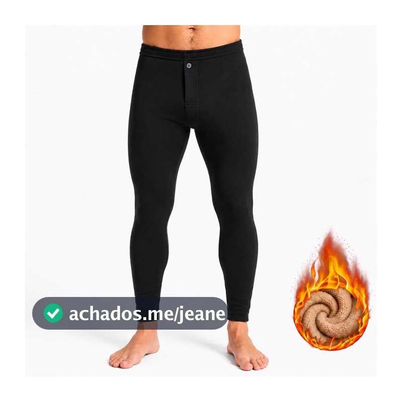 Calça Térmica Segunda Pele Masculina Frio Intenso Legging Proteção UV50 Respirável Antiodor