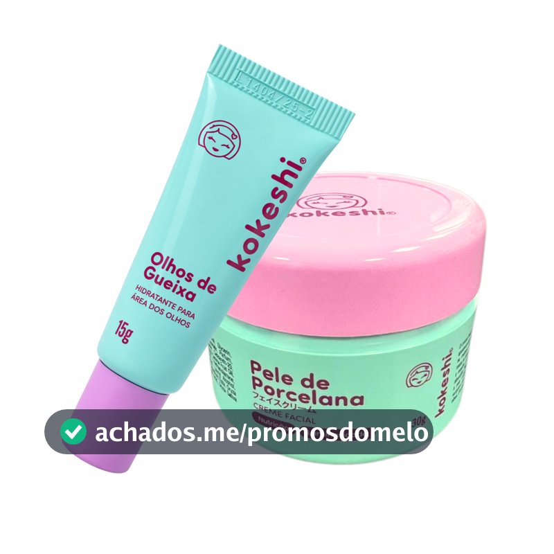 Kit Dupla Renovadores Faciais Kokeshi Pele Porcelana Olhos Gueixa